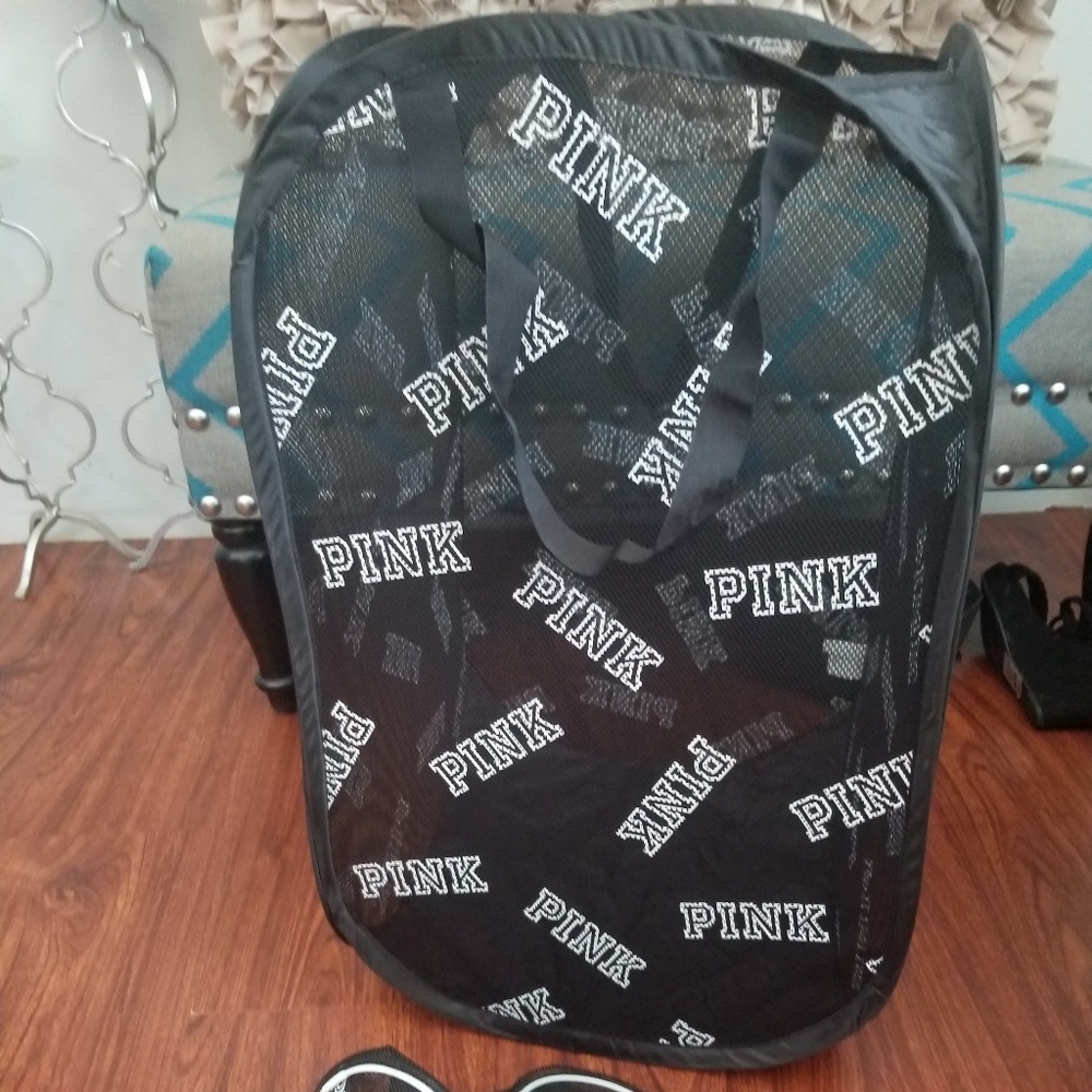 Pink laundry tote